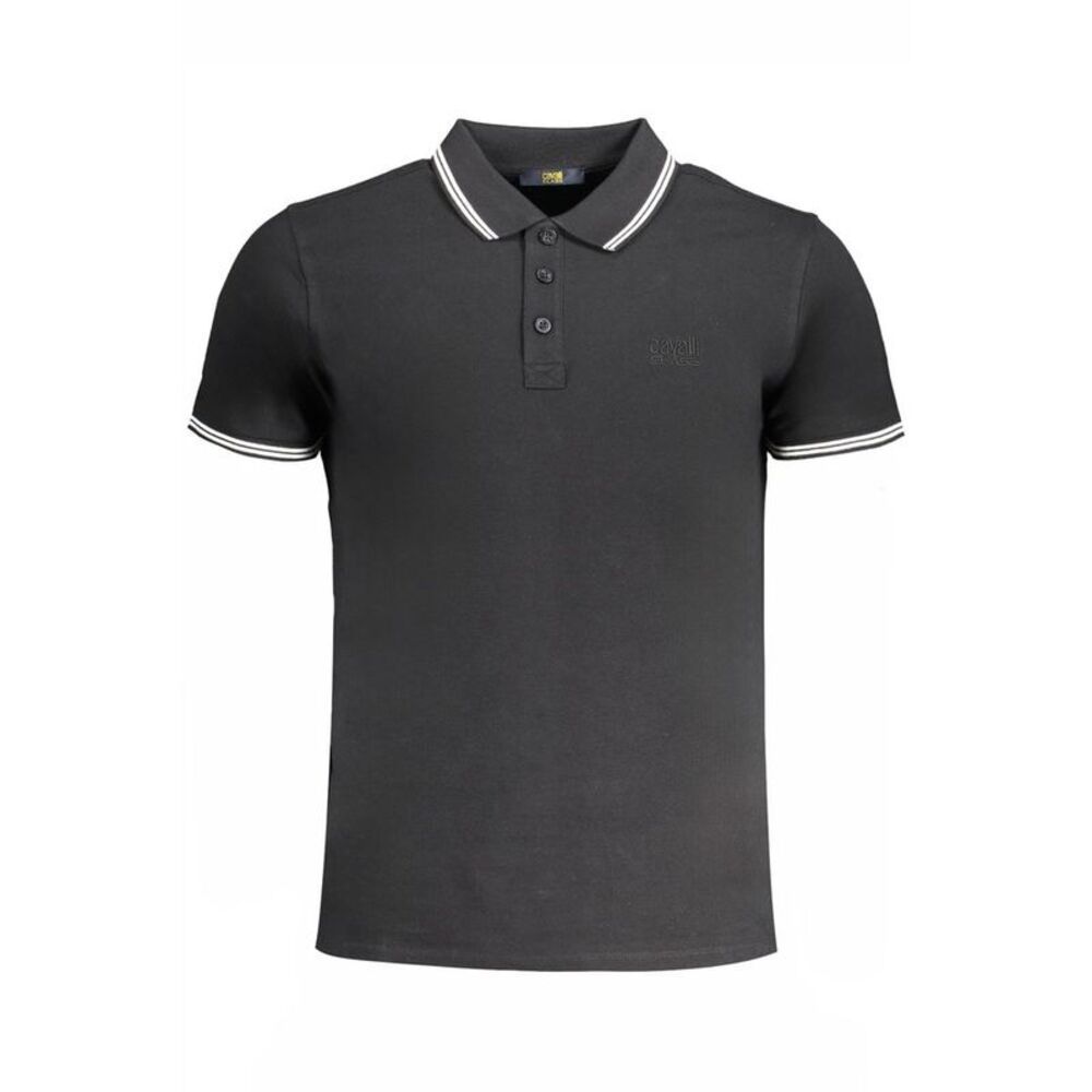Cavalli Class Nero Cotton Men Men's Polo
